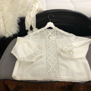 Beautiful Linen and Lace ZARA top!💄💋